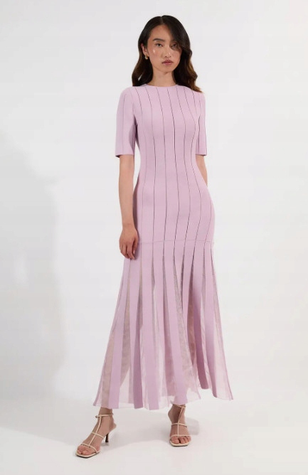 Růžová Rozevřená Šaty Karen Millen L