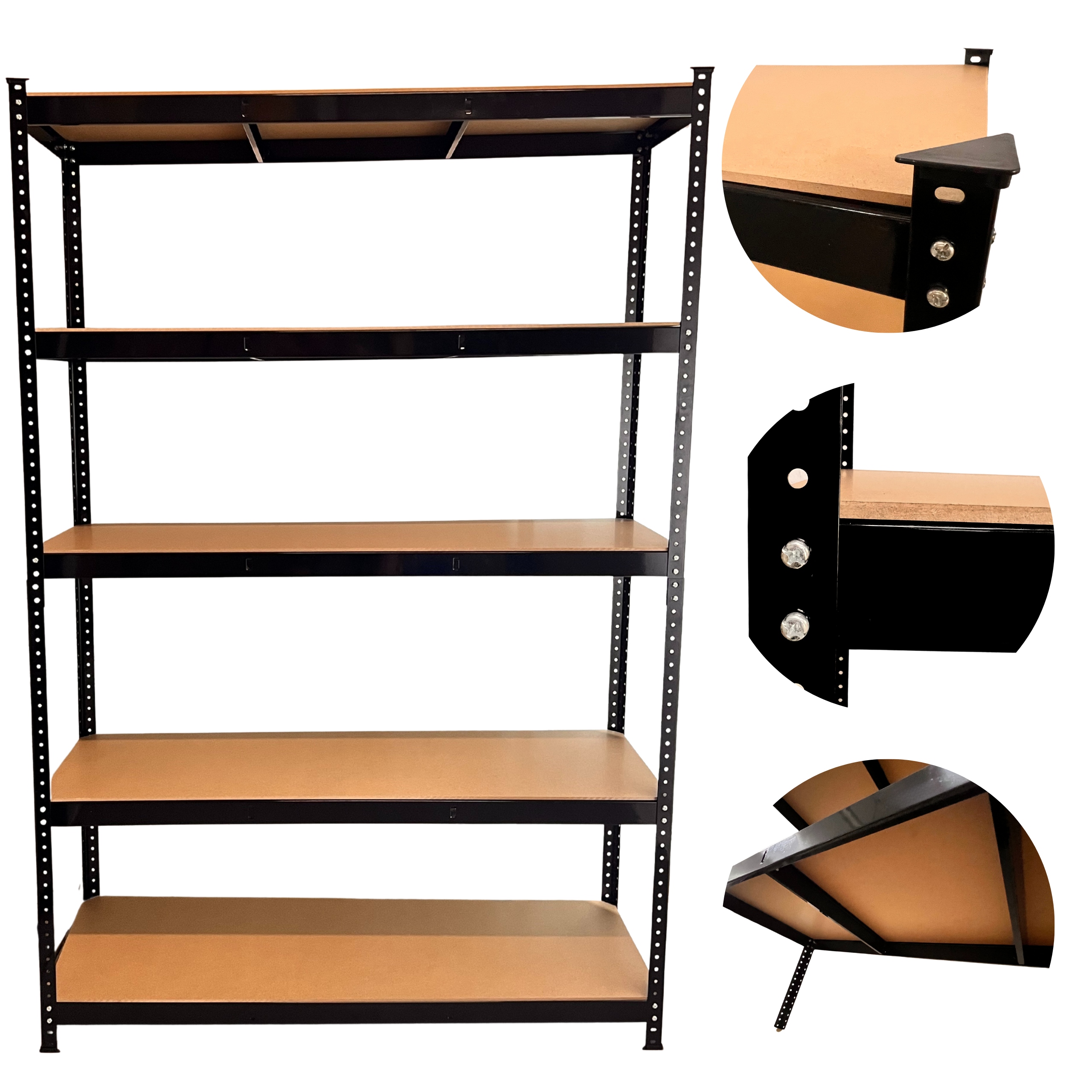 Kovový Regál Kroucený Černý STABIL200 180X120X40 Pevný A Odolný