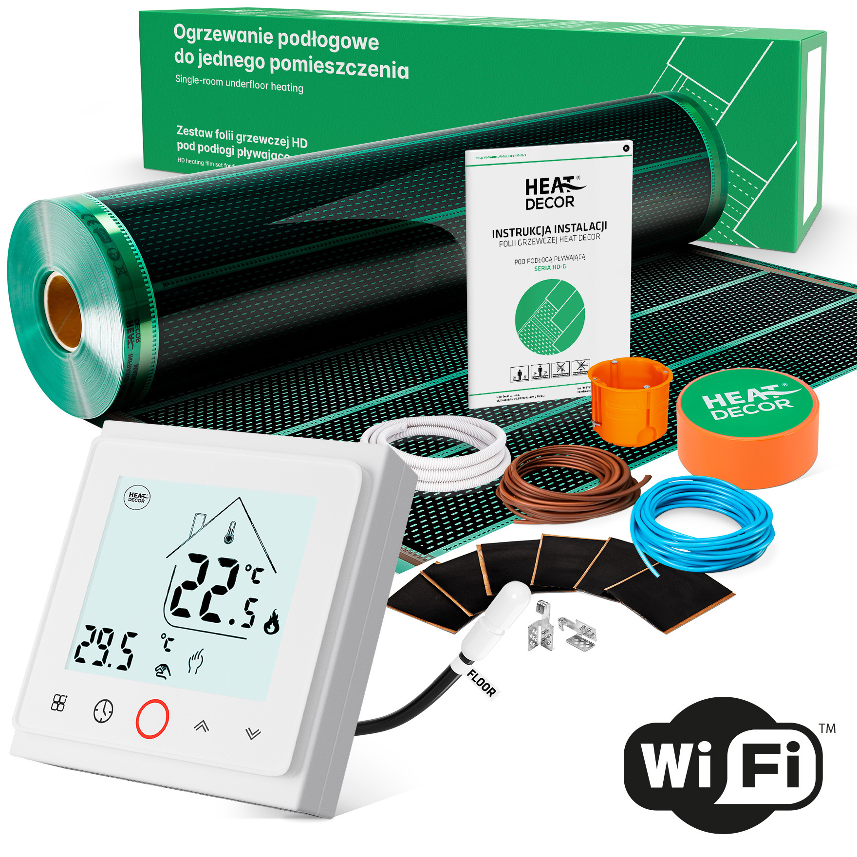 Folia Grzewcza Hd-g Termostat T500.W.WIFI 60 W/m² Zestaw 5 m²