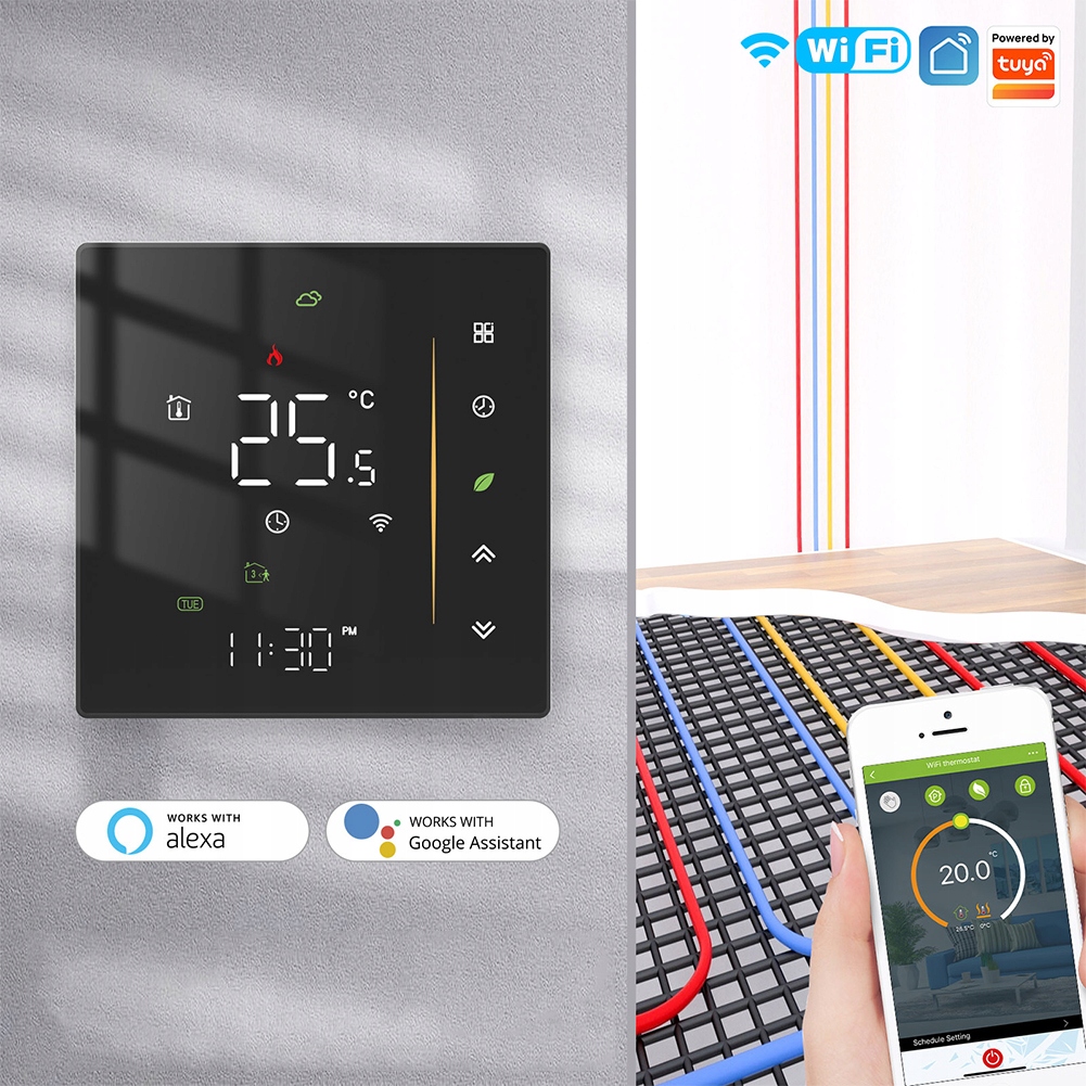 WiFi pokojový termostat a regulátor teploty 16A