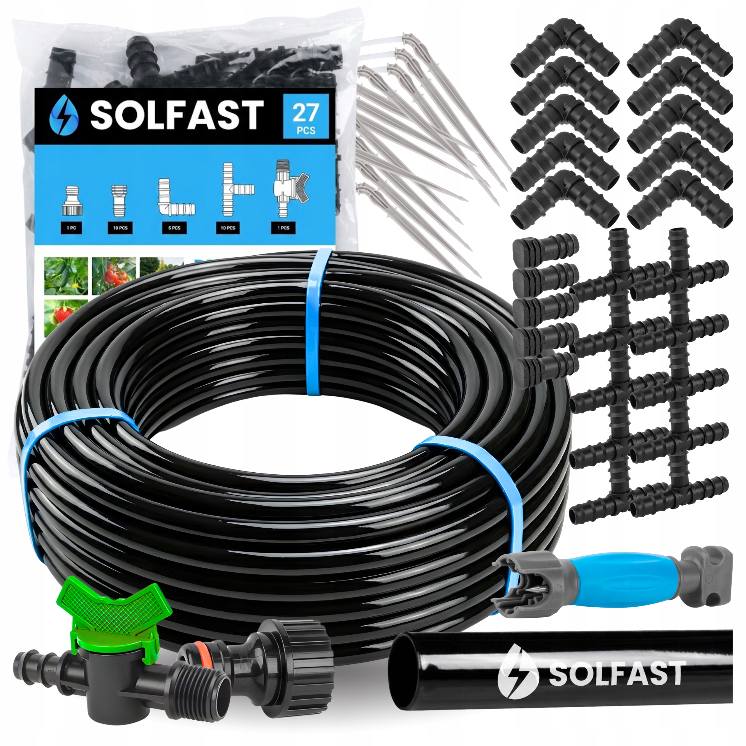 Sada zavlažování Zahrada Sad Květináče Zahrada Emitory Tyčové trubka 16 mm 25 m