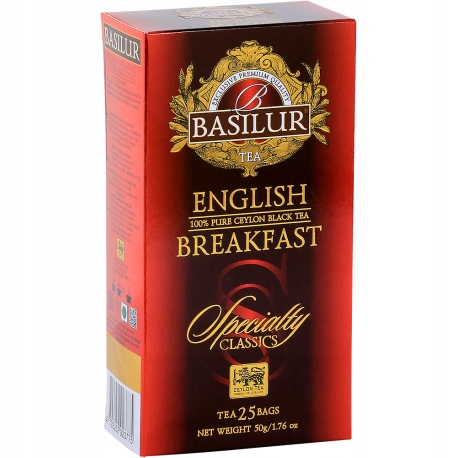 Levně Čaj English Breakfast sáček 25 x 2 g Basilur