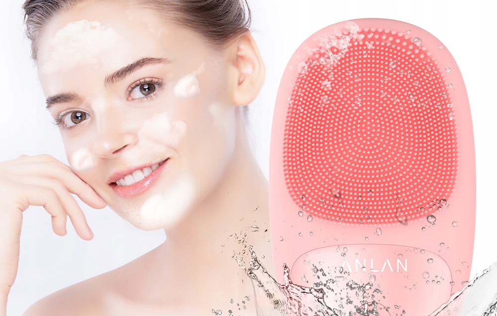 SILIKONOWA MINI SZCZOTECZKA SONICZNA DO TWARZY ANLAN MAGNETYCZNA ŁADOWARKA Marka Anlan