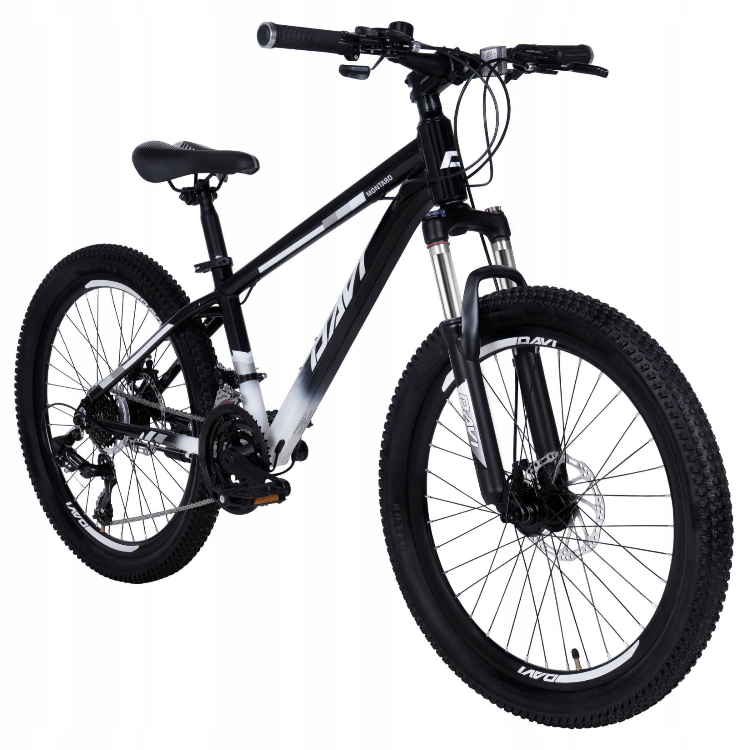 Rower Dziecięcy 24" Shimano Uni Górski Mtb Davi Montaro 11" Cali Rama Alu