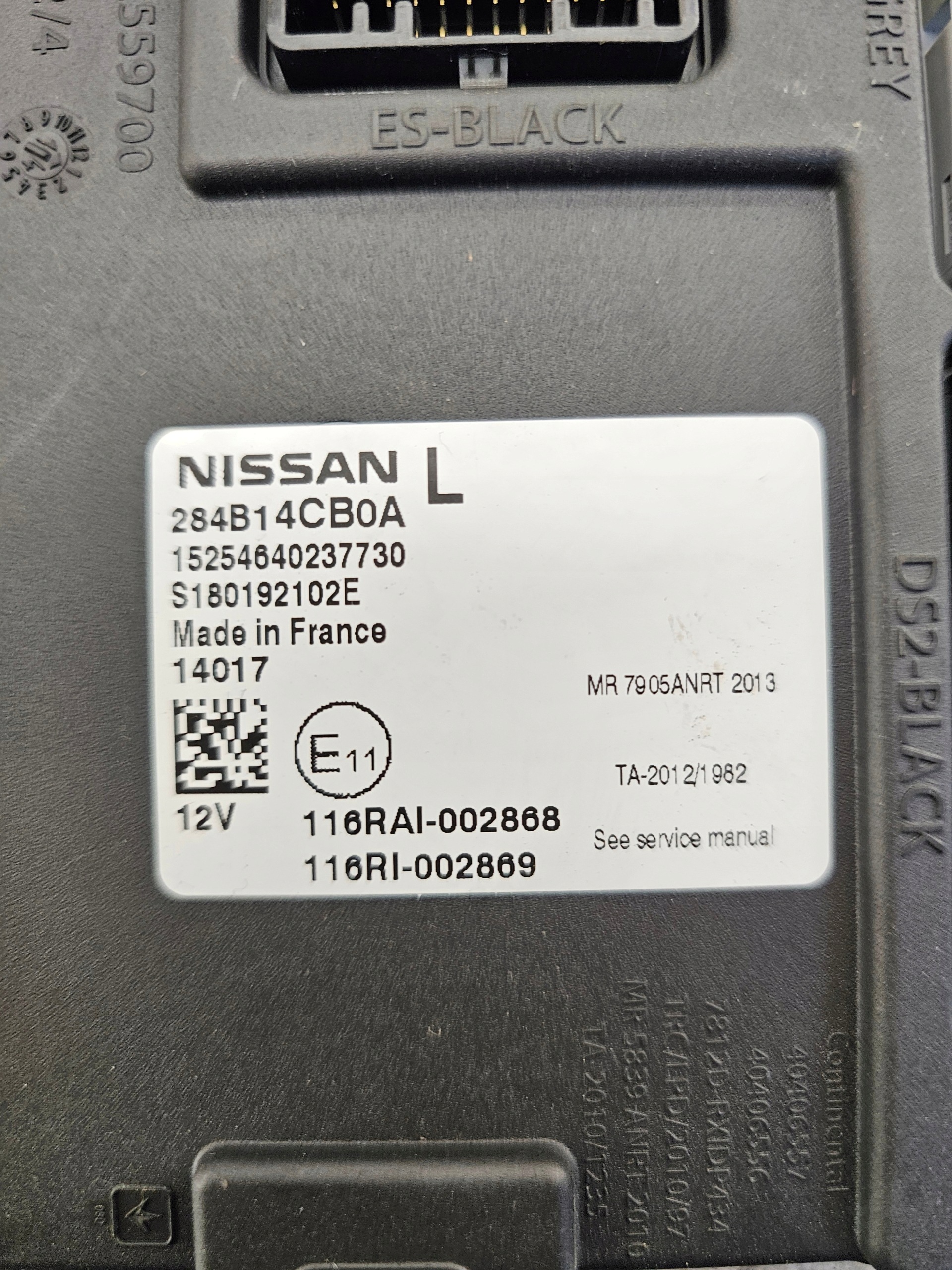 QASHQAI II 13- module control unit BSI 284B14CB0A