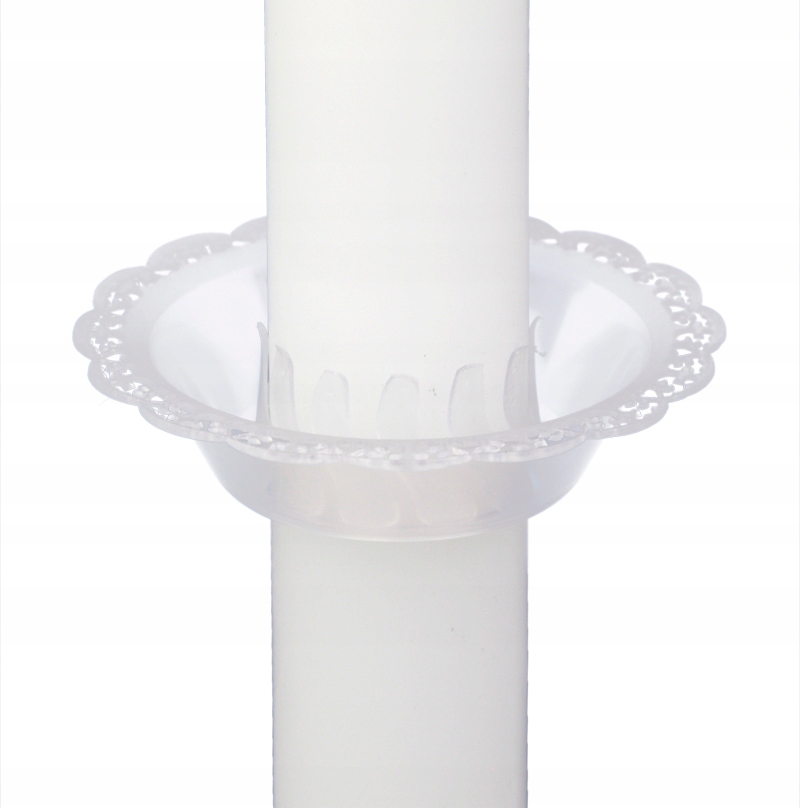 Okapnik na Świecę PRZEZROCZYSTY 30-42 mm Osłonka do Świecy, Chrzest Komunia