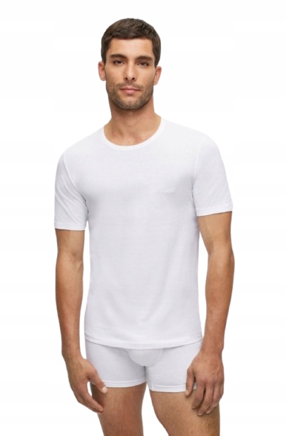 Boss Pánské Tričko Bílé S Logem 3 Pack Hladké XXL 6BA