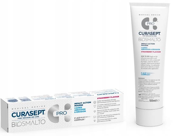 

Curasept Biosmalto mus do zębów truskawka 50 ml