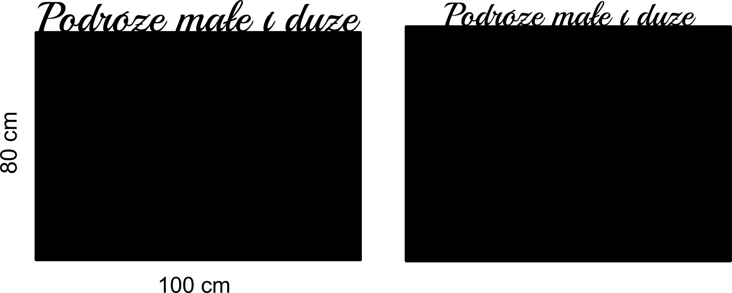 Na magnety Tabuľa kovová plechová Cestovanie malé a veľké horizontálne 80x100 cm