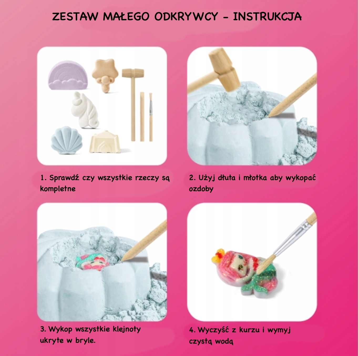 MAGICZNY ŚWIAT 5W1 WYKOPALISKO ZESTAW 5 SKARBÓW Marka inna