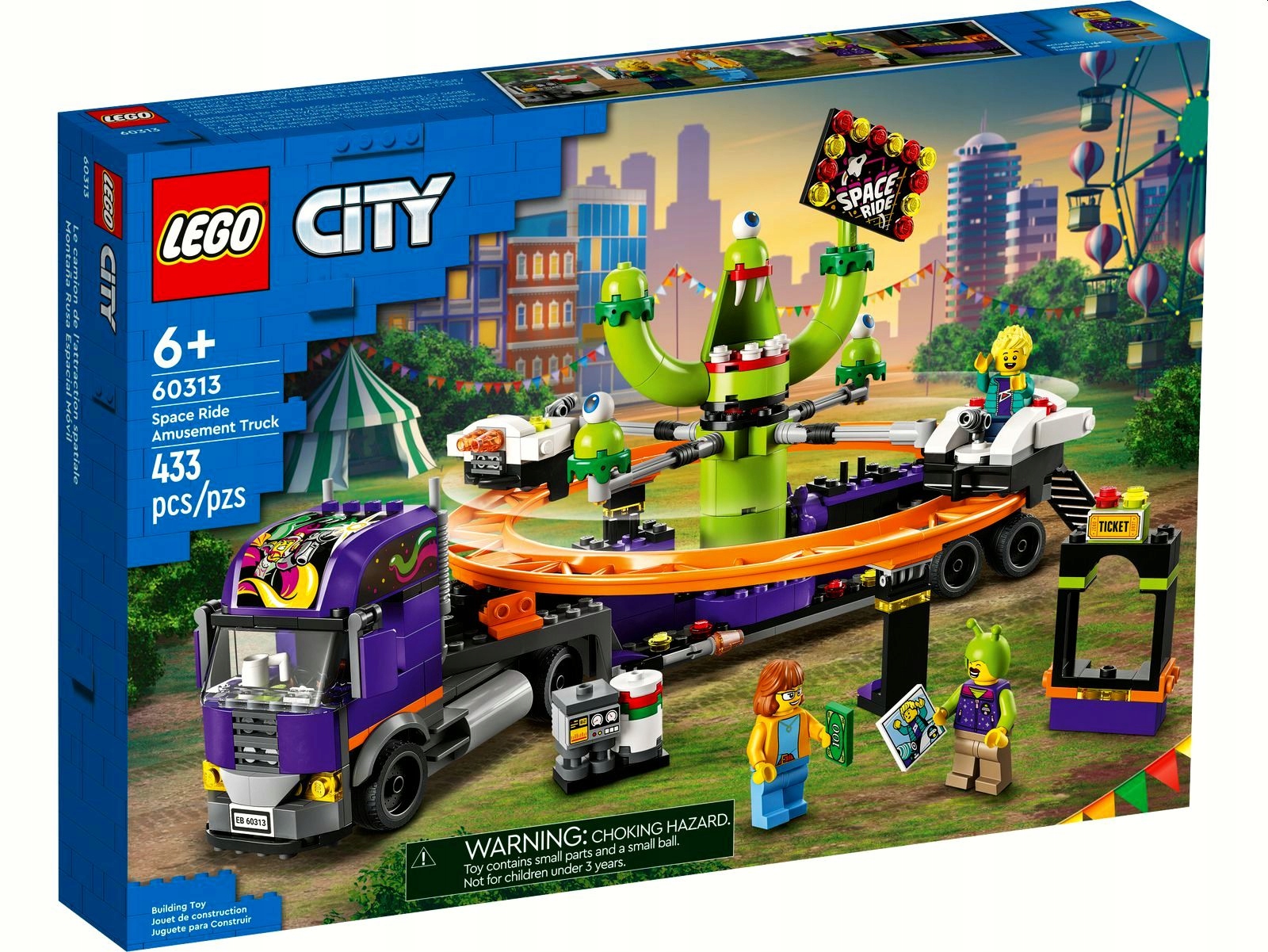 Lego City 60313 Nákladní auto s kolotočem 433 dílků Originální Stavebnice Nové