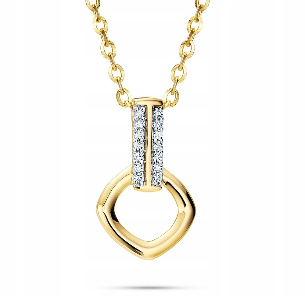 Złota Zawieszka z Diamentami pr 585 14 karat