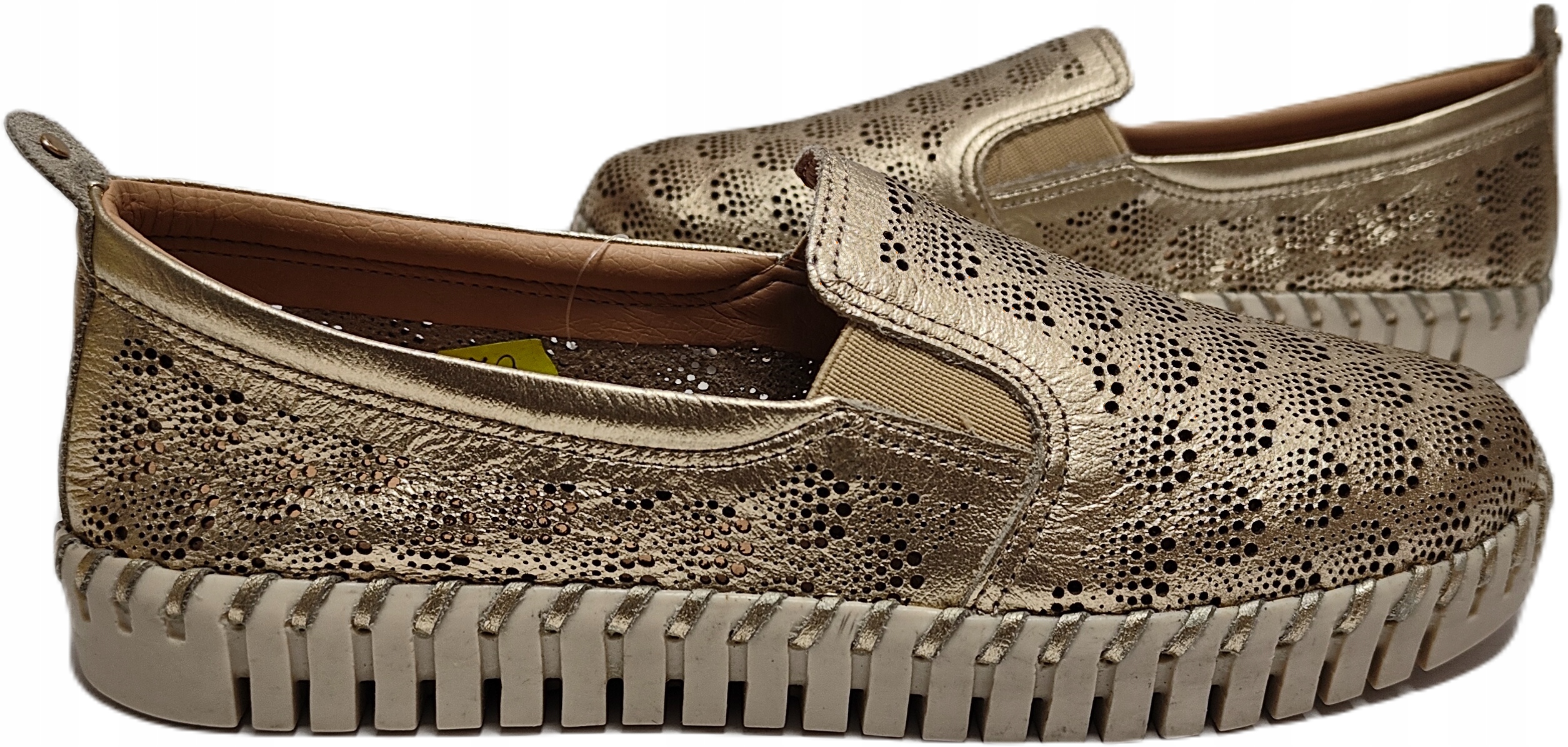 pohodlné Ažurové Bottero kůže 330801 Zlatá vel. 41