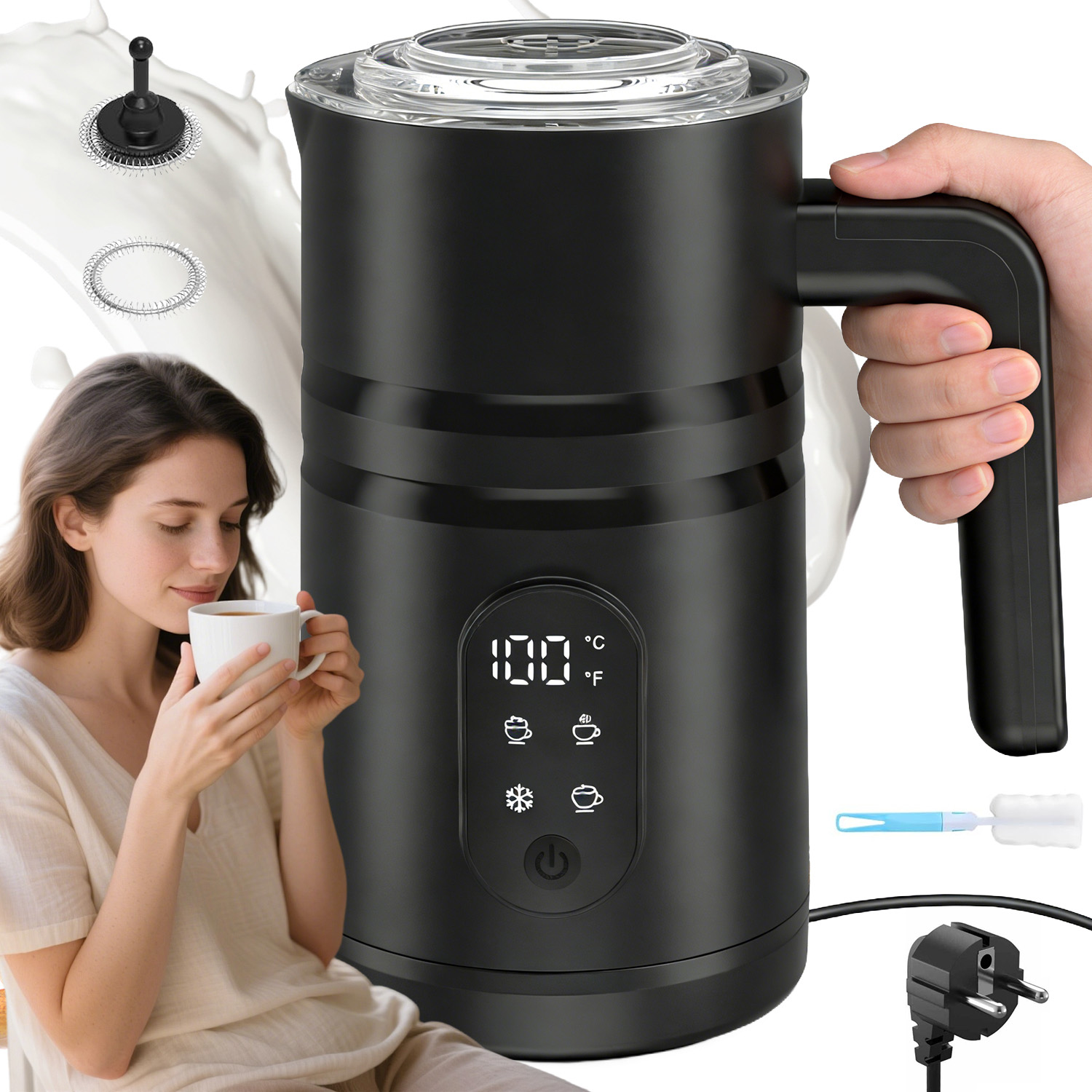 Elektrický Multifunkční Napěňovač Mléka Na Kávu 400 W 350 ML Pro Cappuccino