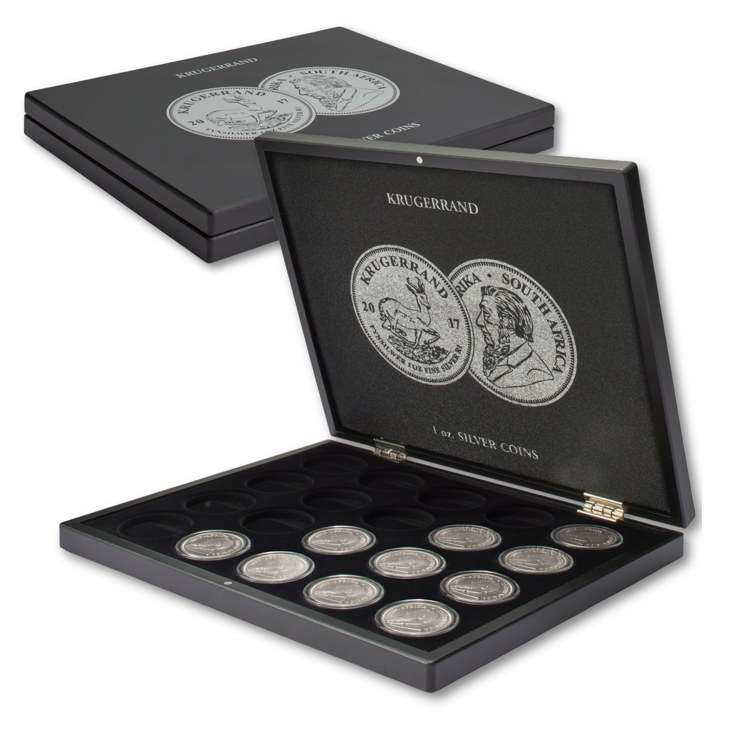 Kazeta Pouzdro na 20 stříbrných mincí Krugerrand 1oz Leuchtturm Volterra