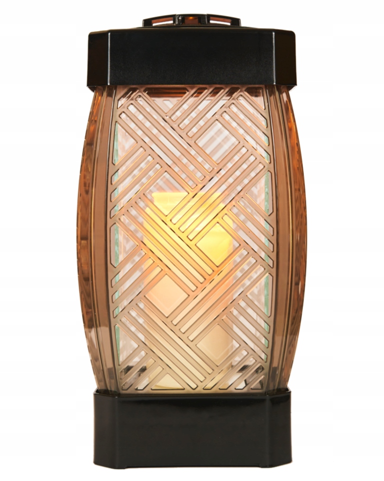 

Lampion Znicz Latarenka grób Glamour Rattan 25cm