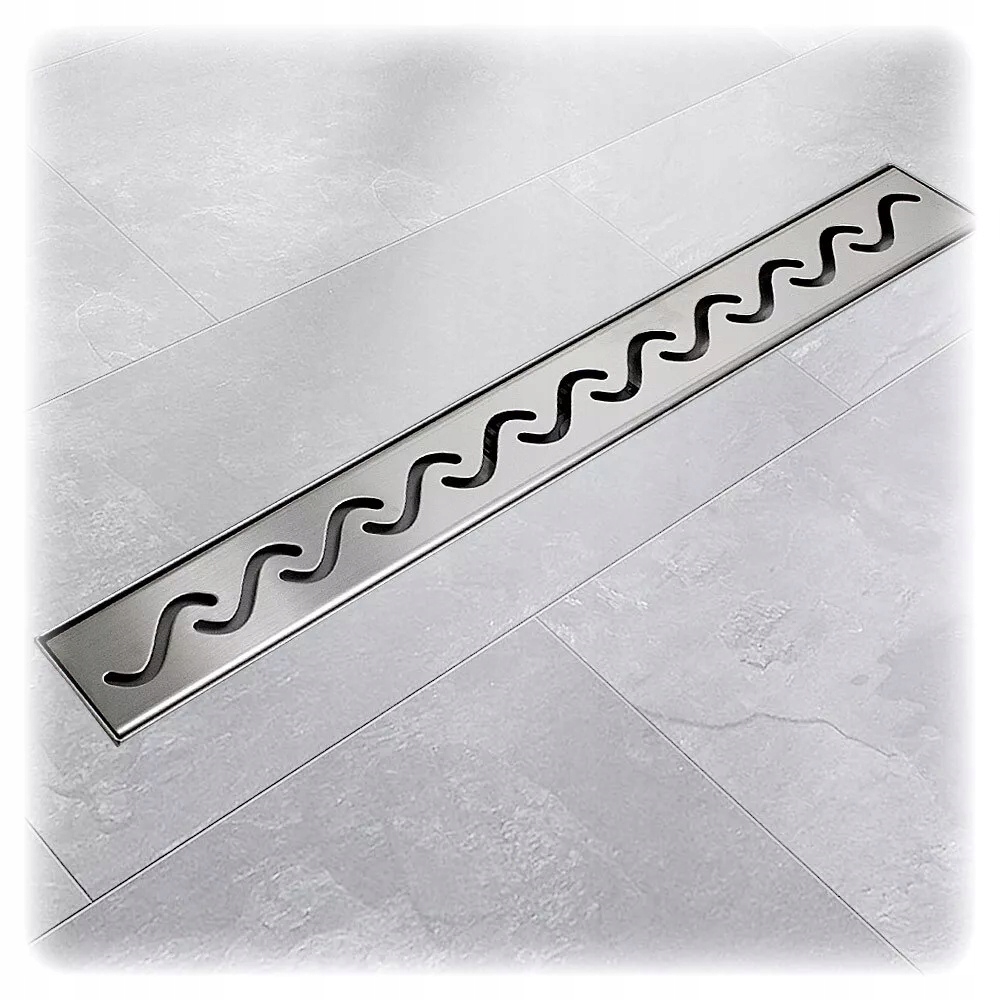 Odtok z nerezové oceli, sprchový podlahový odtok 100 cm dlouhý