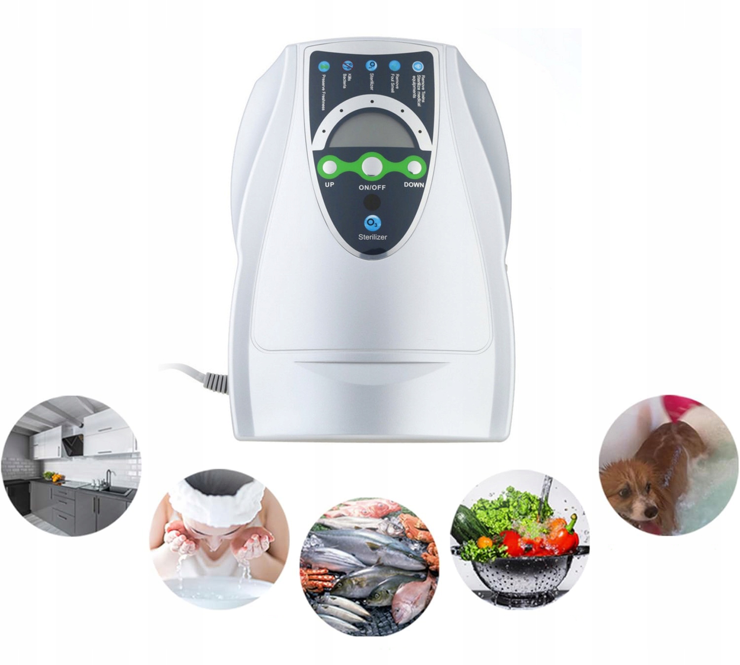 GENERATOR OZONU Z TIMEREM 500 mg/h DO OWOCÓW WARZYW DO UŻYTKU DOMOWEGO