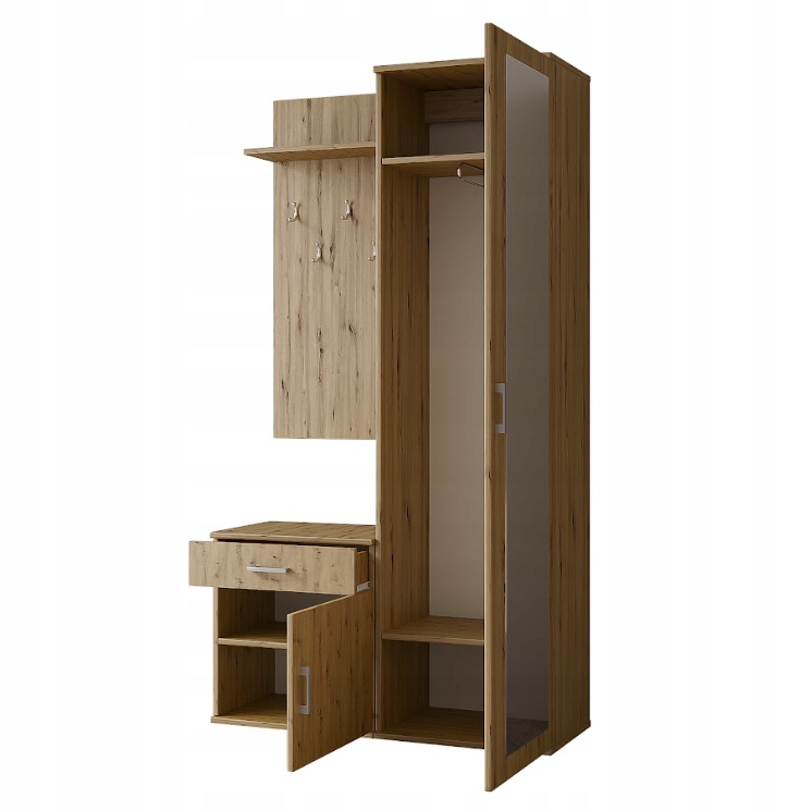 Garderoba Do Przedpokoju Dąb Artisan 100 cm PAULINA MR - 4 Kolory Rodzaj mebla garderoba