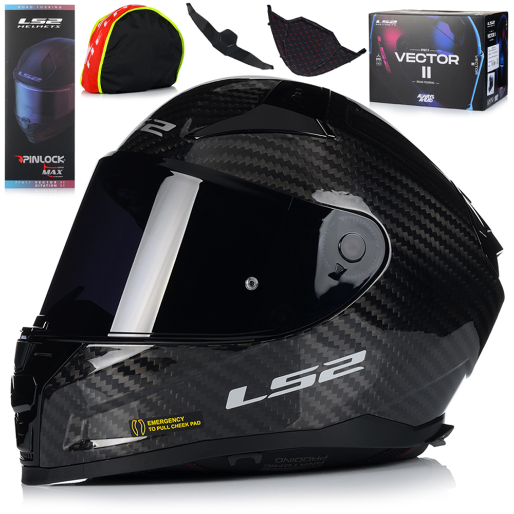 Motocyklová Prilba LS2 FF811 Vector II Carbon Pinlock Blenda 2x Sklo