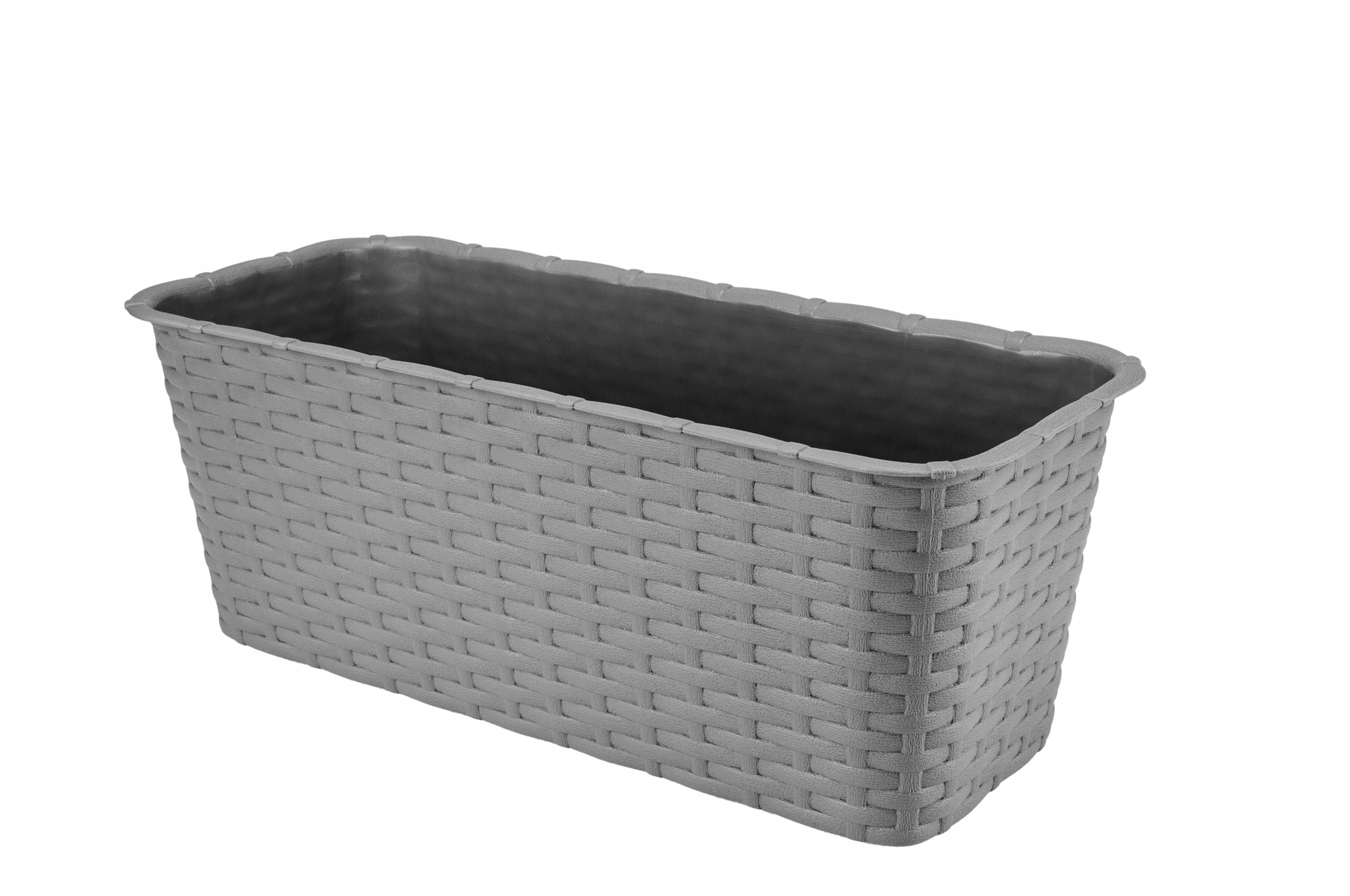 

Korytko Doniczka Balkonowa Rattan Jasnoszara 40cm