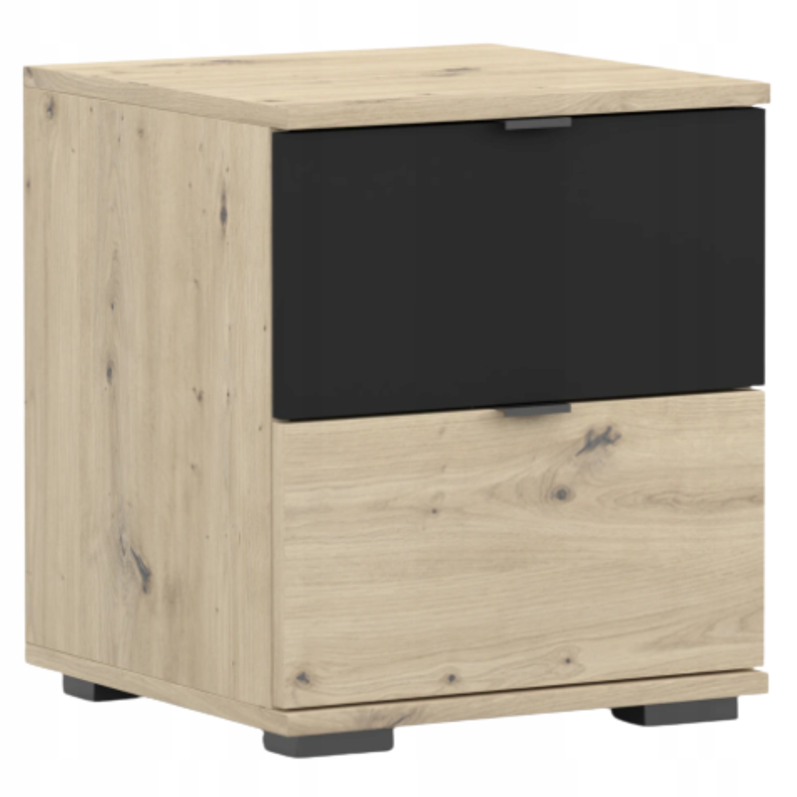 Noční stolek Verona hluboké zásuvky stylový artisan černý Výrobce Pl