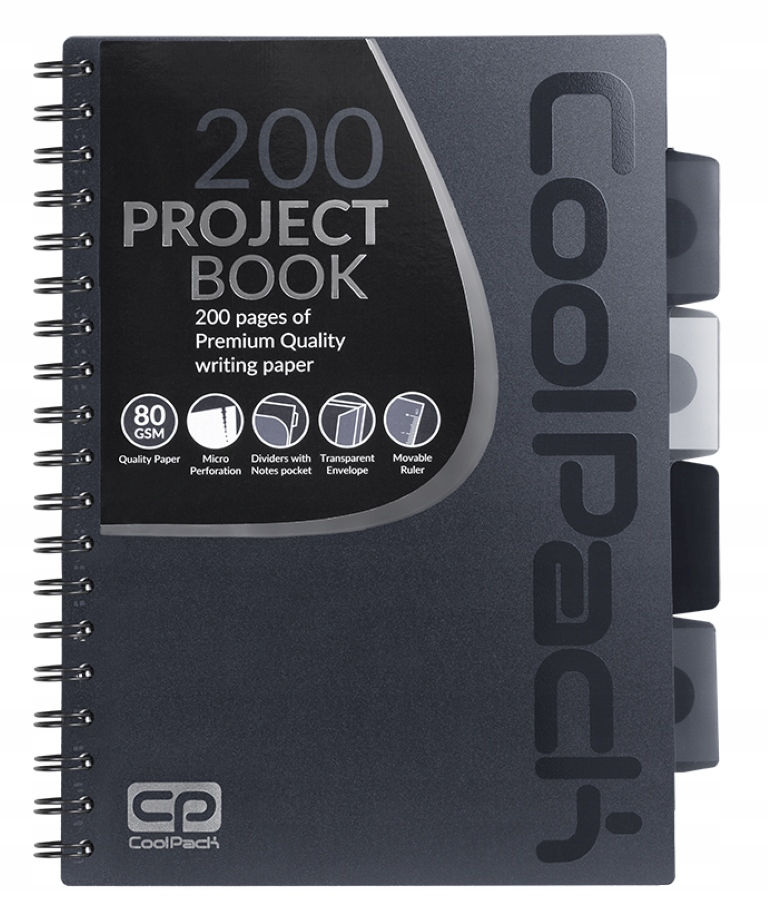 

Coolpack Kołozeszyt Pp B5 Grey 100k kratka