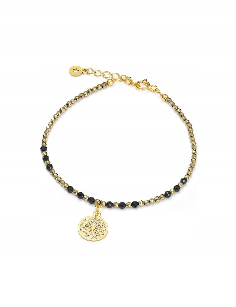 

Bransoletka Złota z Hematytem i Turmalinem 925