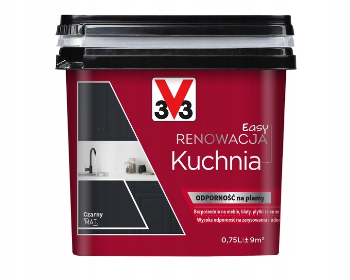 V33 DO RENOWACJI KUCHNIA CZARNY MAT 0.75L