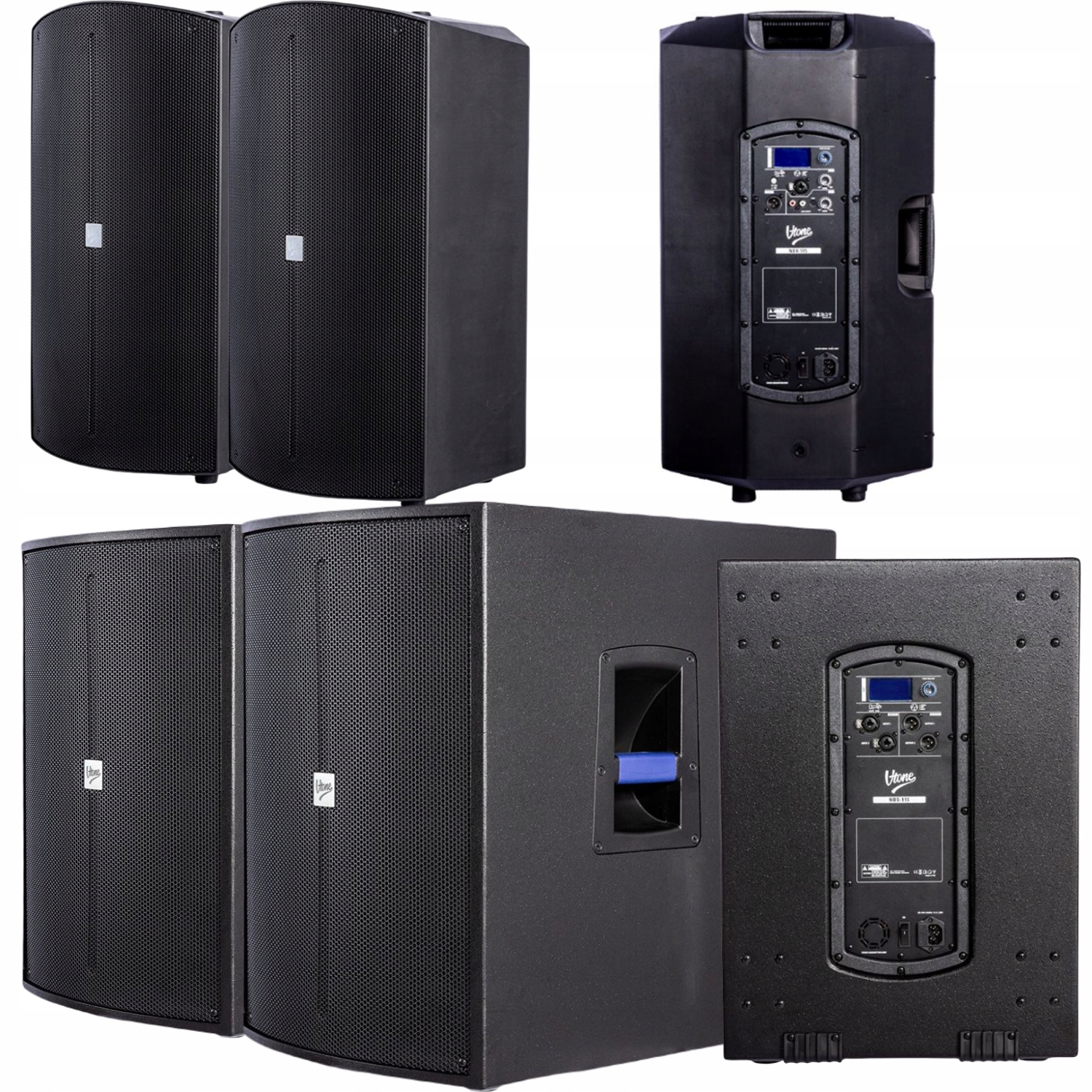 Zestaw 2 Kolumny Aktywne 15" 350W NBX-115 2 Subwoofery 15" 500W NBS-115