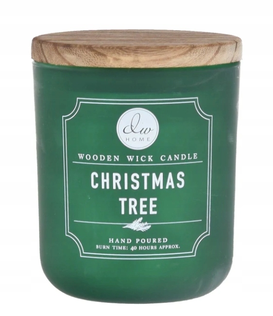 Vonná svíčka sójová Christmas Tree Dw Home dřevěný knot
