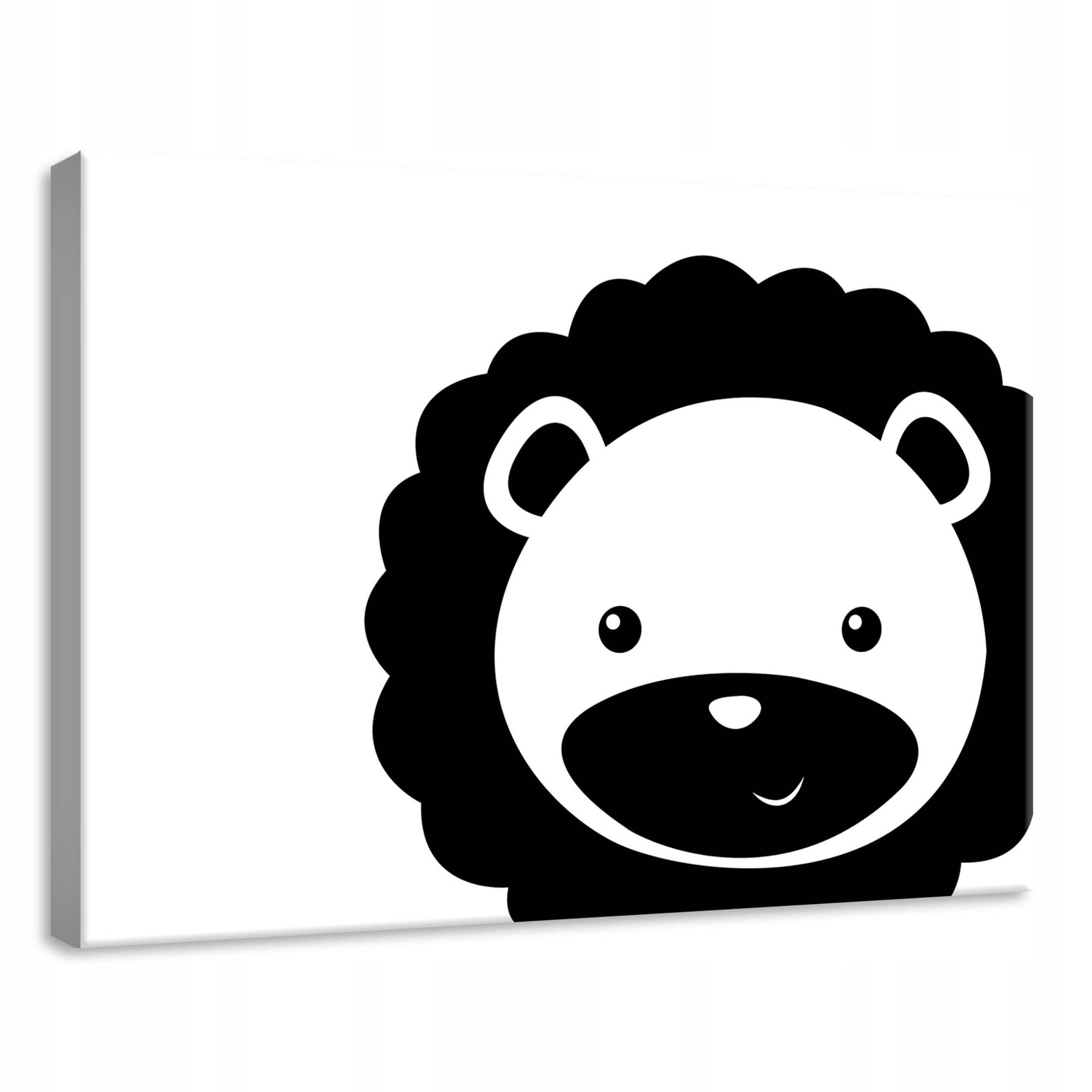 Obraz 70x50 Lvíček milý lev kreslený lev dětský obraz usměvavý