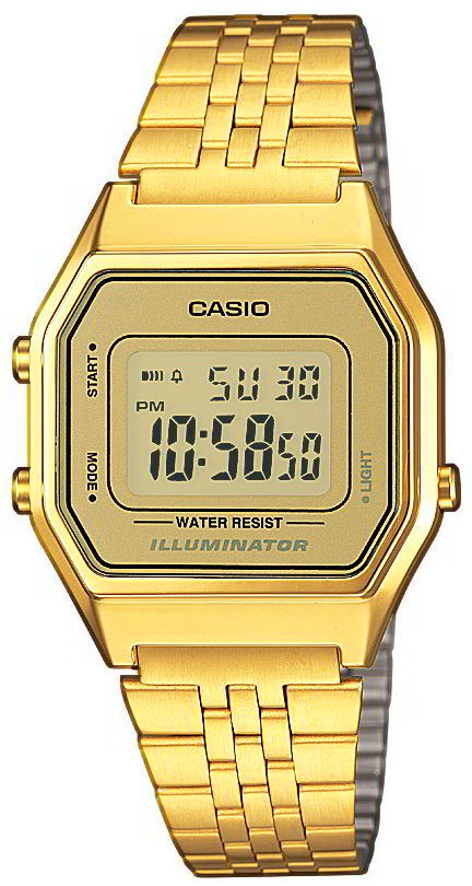 Zlaté dámské hodinky Casio Vintage LA680WEGA Retro Gwar.3+3L Zibi