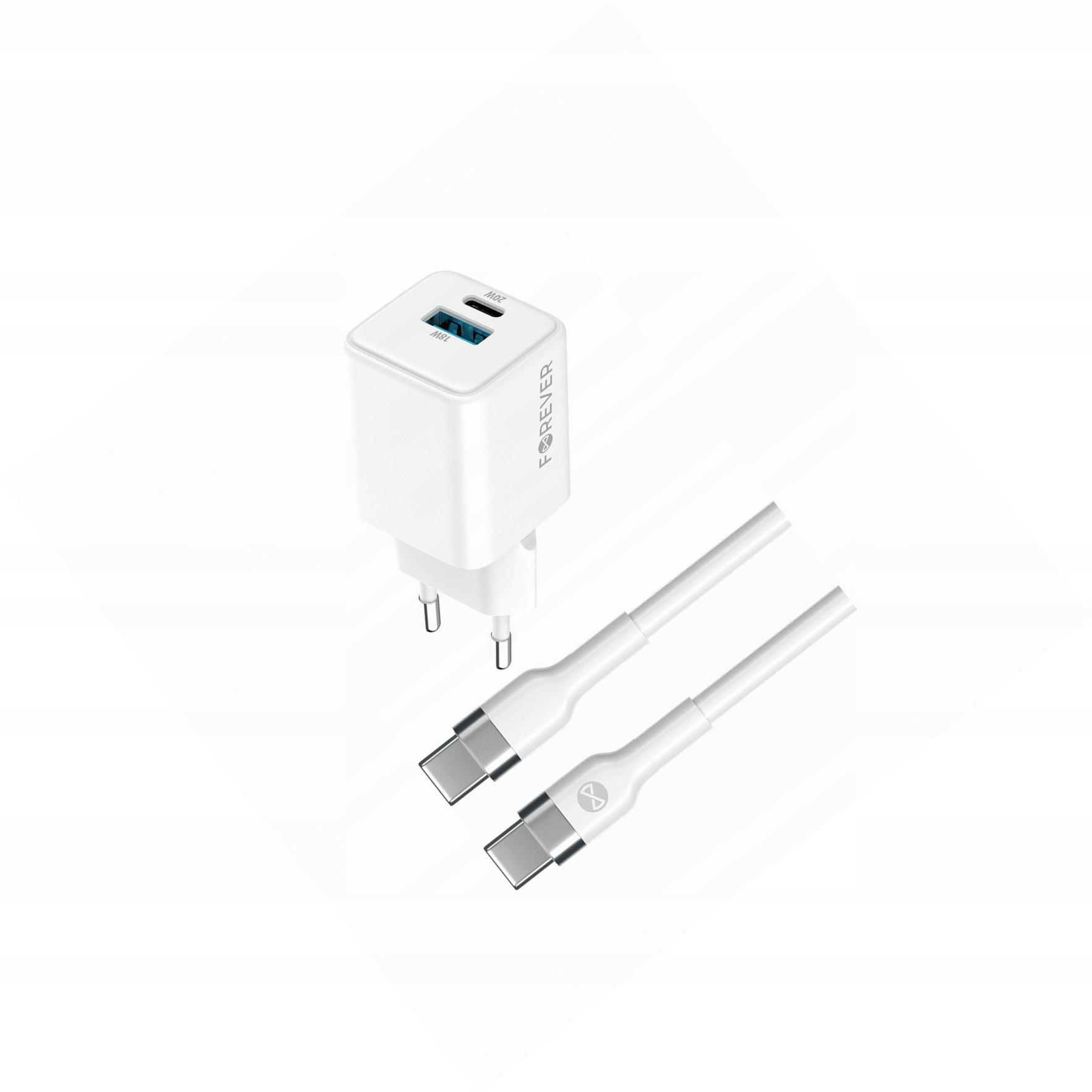 Szybka ładowarka GaN 20W Usb i Usb-c z kablem do Google Pixel 7 Pro