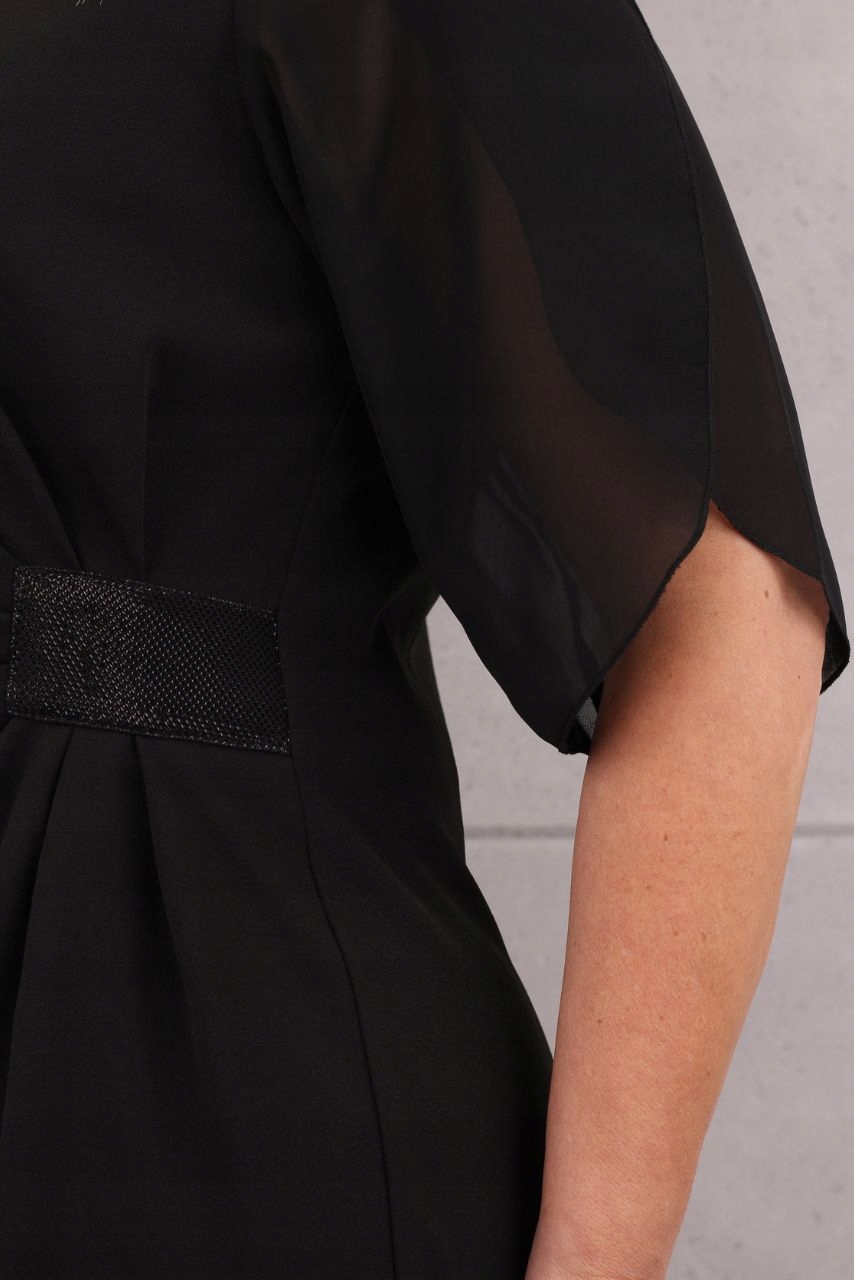 WIZYTOWA SUKIENKA NA WESELE MARSZCZONA POLSKI PRODUCENT DUŻE ROZMIARY Długość midi