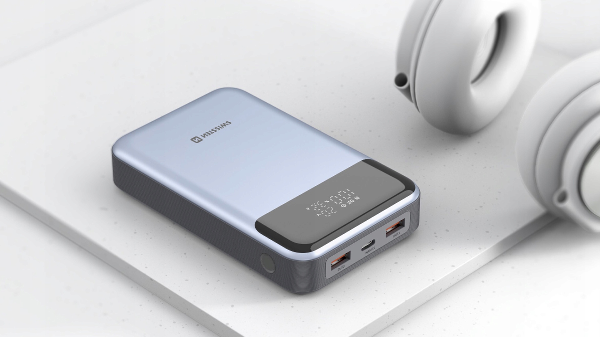 Powerbank SWISSTEN 20000 mAh 100W do laptopa smartfona 2x USB-A 1x USB-C Marka Swissten