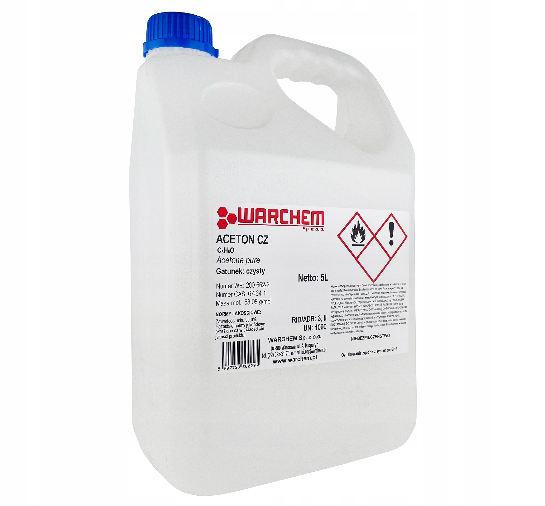 

Aceton czysty 5L Warchem
