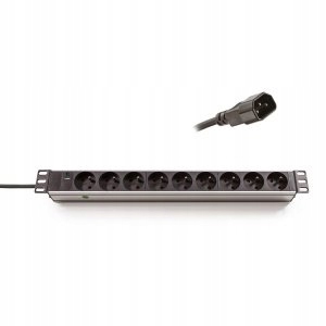 19" rozvodný panel, 9x230V, 1U, IEC320 C14 2, 5m 96086