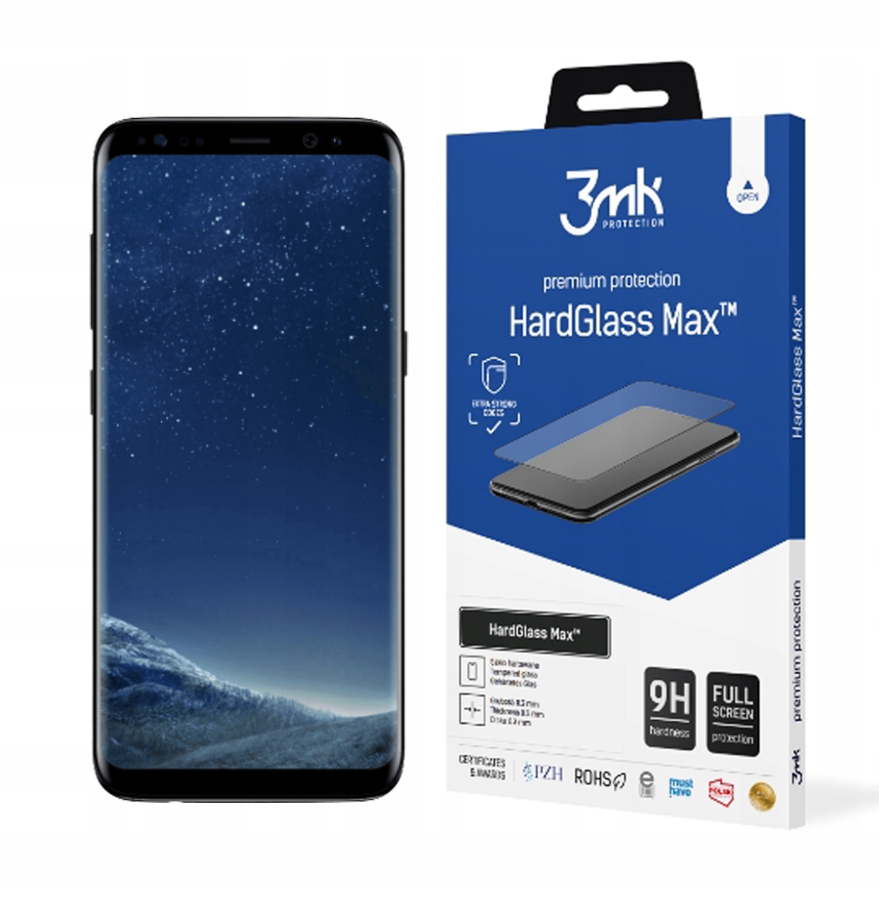 

3MK Szkło HardGlass do Samsung Galaxy S8 Plus 9H