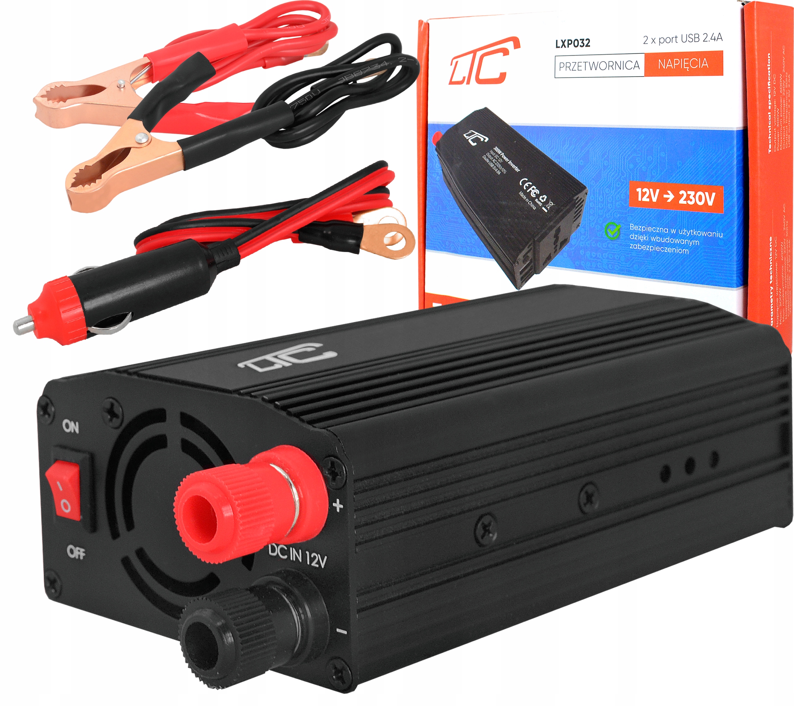 

Przetwornica Napięcia Ltc 12V/230V 300W 2xUSB 2.4A