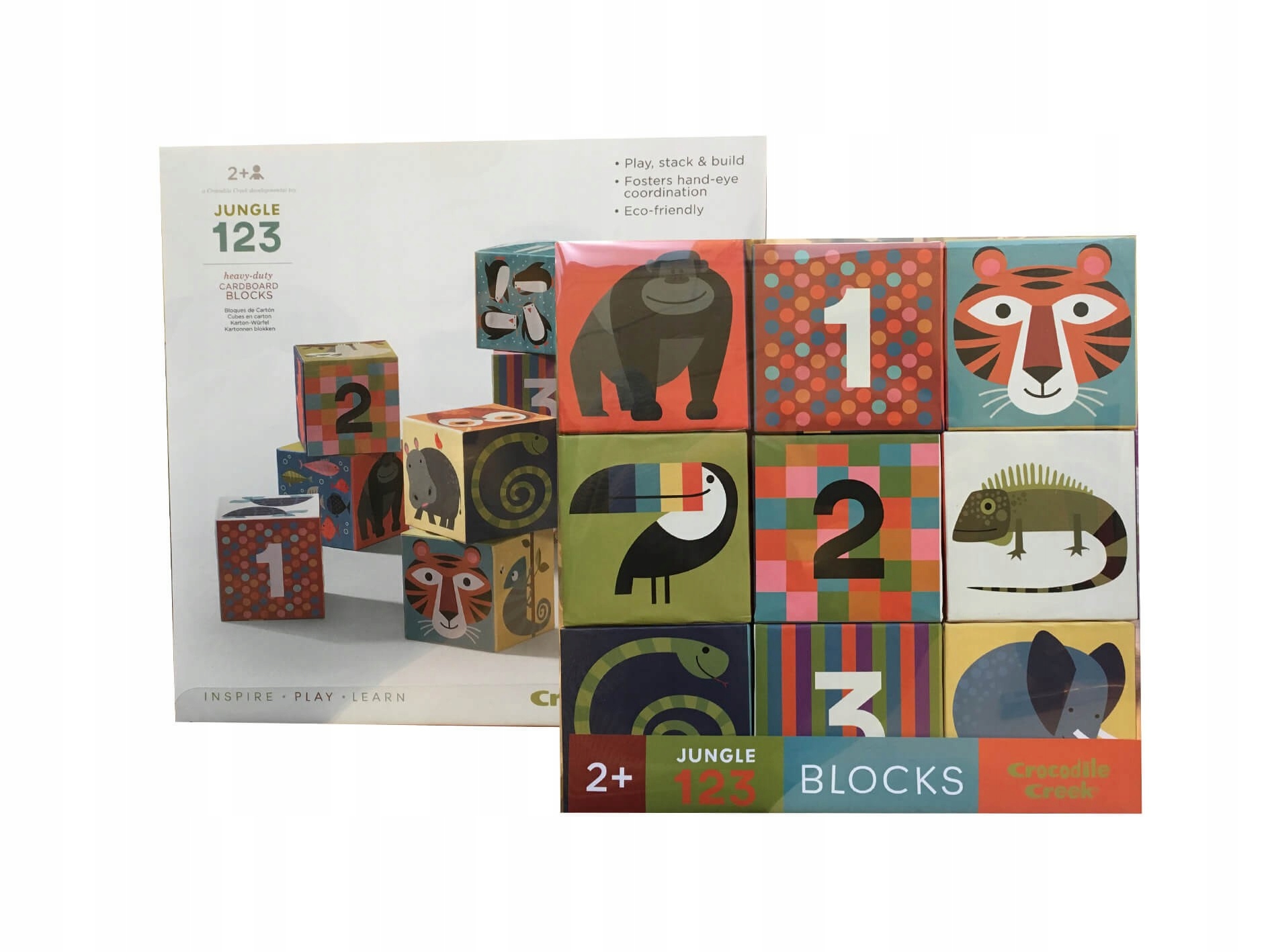 KLOCKI KARTONOWE DŻUNGLA 123 CROCODILE CREEK 2+ (0732396003685