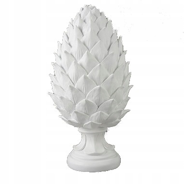 Vysoký biely artičok Figurka Dekorácia Ozdoba