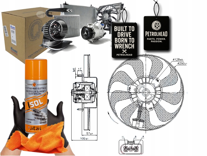 Ventilátor Chladiče Audi A3 Tt Seat Arosa Cordoba #Petrolhead Pro+ Kit4