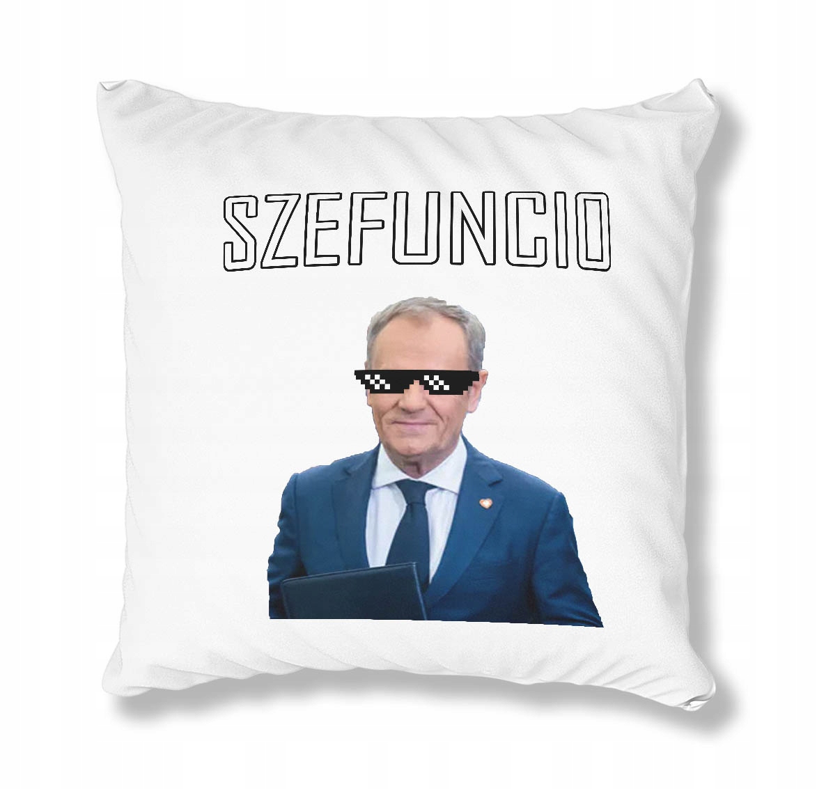 PODUSZKA BIAŁA PDM DONALD TUSK 03 IDEALNY PREZENT