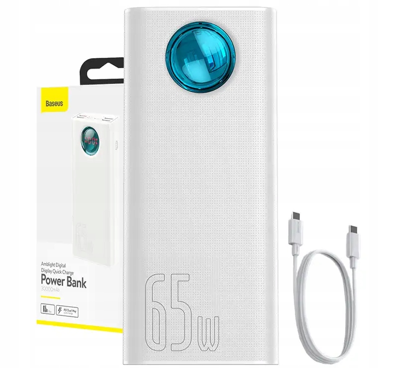 Baseus Power Bank 65W 30000mAh Usb Usb-c Lightning Rýchla Powerbanka Kábel