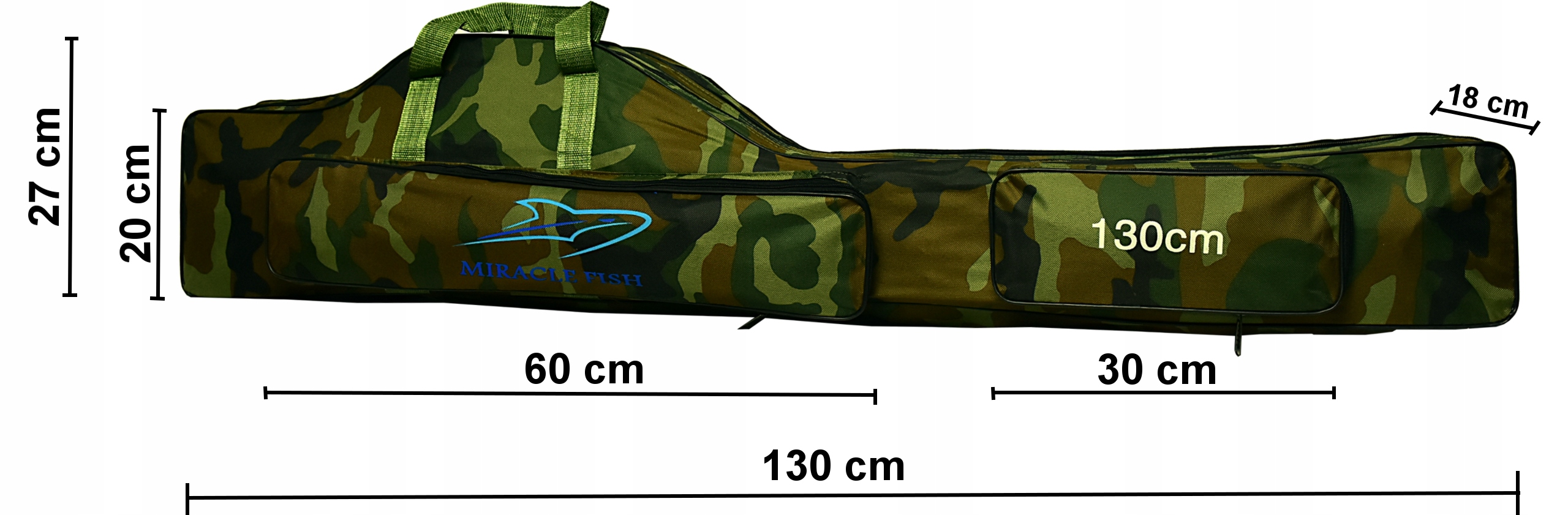 POKROWIEC NA WĘDKI 3 KOMORY 130 cm WZMACNIANY Marka inna