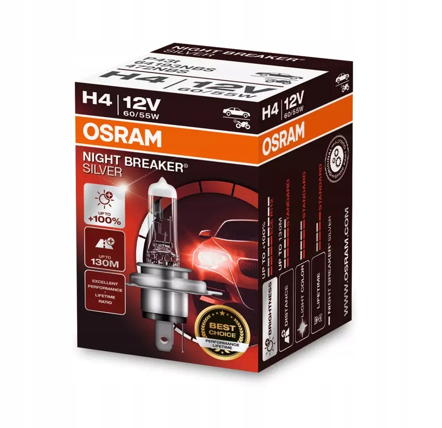 Osram Żarówka samochodowa Night Breaker Silver H4