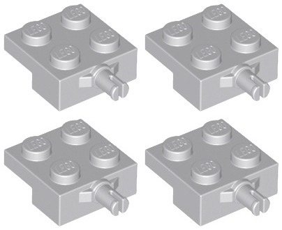 

Lego 4488 Podwozie szare jasne Nowe (4g) 4 szt.