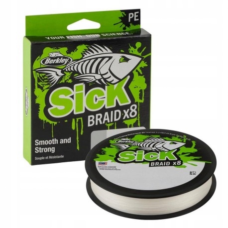 Plecionka Berkley Sick Braid White 0,12mm 11,2kg 150m Na Ryby Wytrzymała