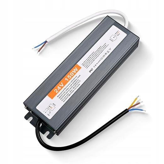 Led zdroj transformátor vodotěsný IP67 24V 150W hliníkový